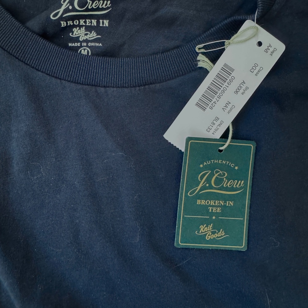 J. Crew Deep Blue Long Sleeve Tee - Picture 3 of 5
